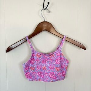 Crewcuts J Crew kids girls bikini top long line ruched tie size 8 girls new